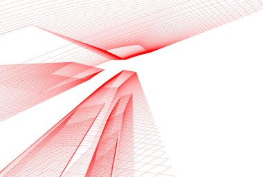 Mimari sanat konseptinde soyut çizgiler, minimum geometrik şekiller.