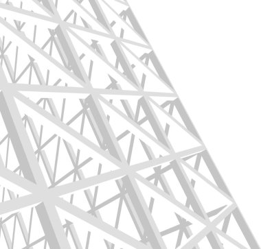 Mimari sanat konseptinde soyut çizgiler, minimum geometrik şekiller. 