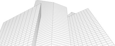 Mimari sanat konseptinde soyut çizgiler, minimum geometrik şekiller. 