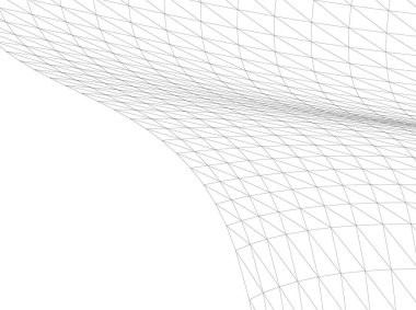 Mimari sanat konseptinde soyut çizgiler, minimum geometrik şekiller. 