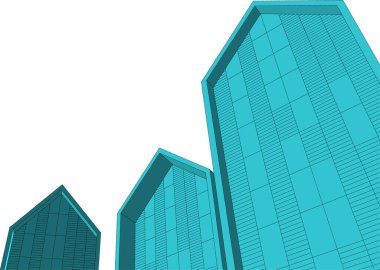 Mimari sanat konseptinde soyut çizgiler, minimum geometrik şekiller. 