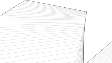 Mimari sanat konseptinde soyut çizgiler, minimum geometrik şekiller. 