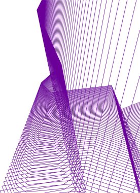 Mimari sanat konseptinde soyut çizgiler, minimum geometrik şekiller. 