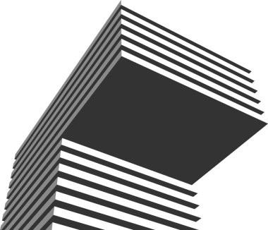 Mimari sanat konseptinde soyut çizgiler, minimum geometrik şekiller. 