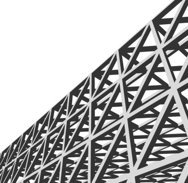 Mimari sanat konseptinde soyut çizgiler, minimum geometrik şekiller. 