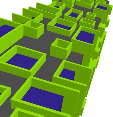 Mimari sanat konseptinde soyut çizgiler, minimum geometrik şekiller. 
