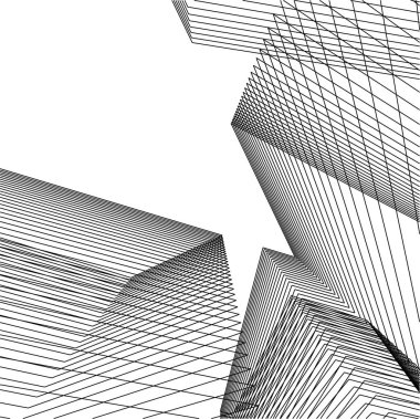 minimal geometrik şekiller, mimari çizgiler