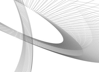 Mimari sanat konseptinde soyut çizgiler, minimum geometrik şekiller.