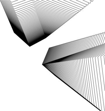 Mimari sanat konseptinde soyut çizgiler, minimum geometrik şekiller. 