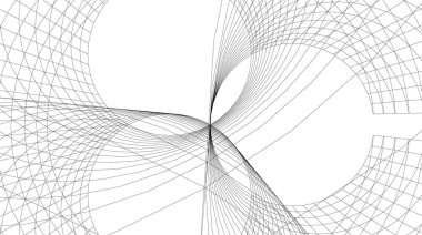 Mimari sanat konseptinde soyut çizgiler, minimum geometrik şekiller. 