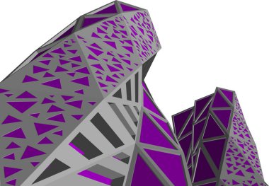 Mimari sanat konseptinde soyut çizgiler, minimum geometrik şekiller.