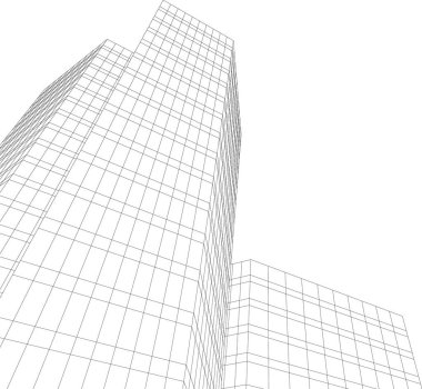 Mimari sanat konseptinde soyut çizgiler, minimum geometrik şekiller. 