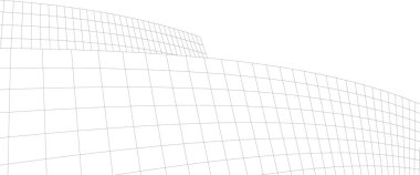 Mimari sanat konseptinde soyut çizgiler, minimum geometrik şekiller. 