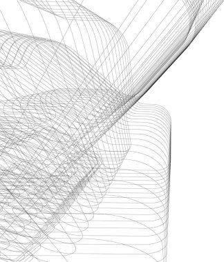 Arkaplanda mimari bina 3d illüstrasyon