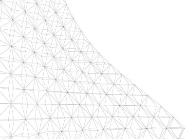 Mimari sanat konseptinde soyut çizgiler, minimum geometrik şekiller. 