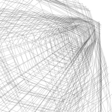 Mimari sanat konseptinde soyut çizgiler, minimum geometrik şekiller. 