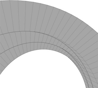 Mimari sanat konseptinde soyut çizgiler, minimum geometrik şekiller. 