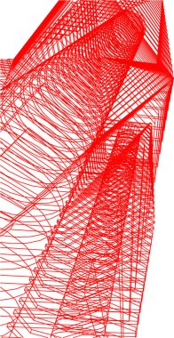 Mimari sanat konseptinde soyut çizgiler, minimum geometrik şekiller. 