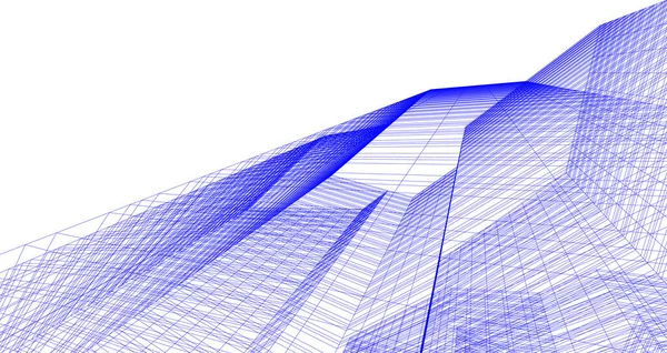 Абстрактні Лінії Малювання Концепції Архітектурного Мистецтва Мінімальні Геометричні Форми — стоковий вектор