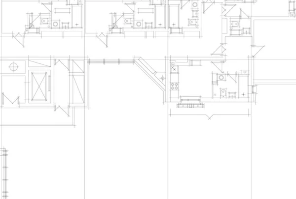 Arquitectura Edificio Ilustración Sobre Fondo — Vector de stock