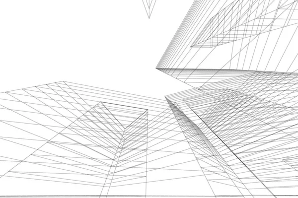 Minimale Geometrische Vormen Architectonische Lijnen — Stockvector