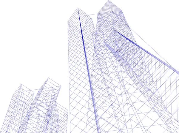 Linhas Abstratas Desenho Conceito Arte Arquitetônica Formas Geométricas Mínimas —  Vetores de Stock