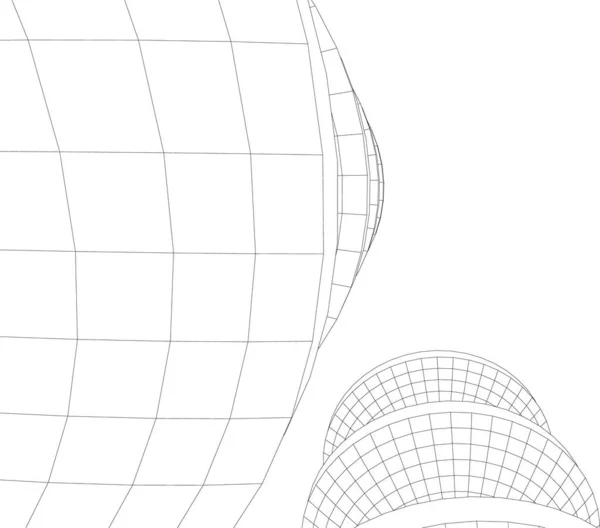 建築芸術の概念における抽象的な線や最小限の幾何学的形状 — ストックベクタ