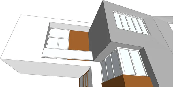 最小几何形状 建筑线 — 图库矢量图片