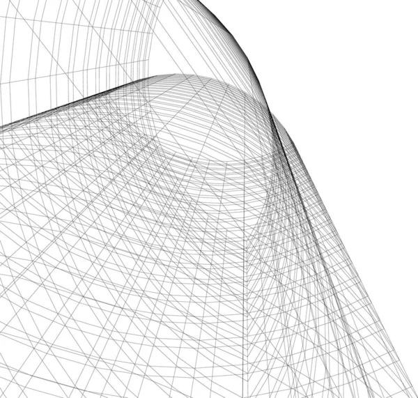 Linhas Abstratas Desenho Conceito Arte Arquitetônica Formas Geométricas Mínimas — Vetor de Stock