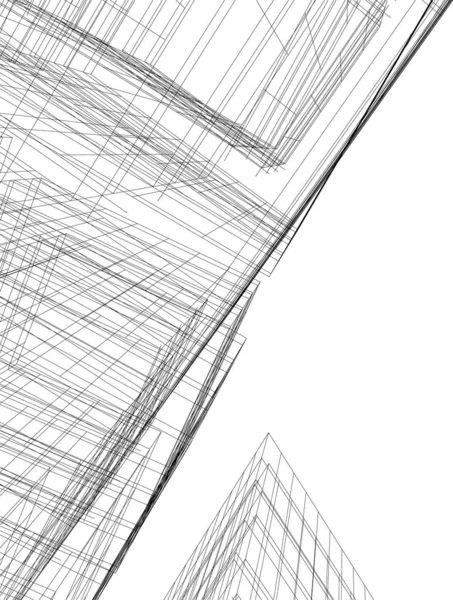 Linhas Abstratas Desenho Conceito Arte Arquitetônica Formas Geométricas Mínimas —  Vetores de Stock