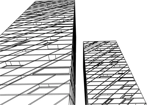 Arquitetura Edifício Ilustração Fundo —  Vetores de Stock