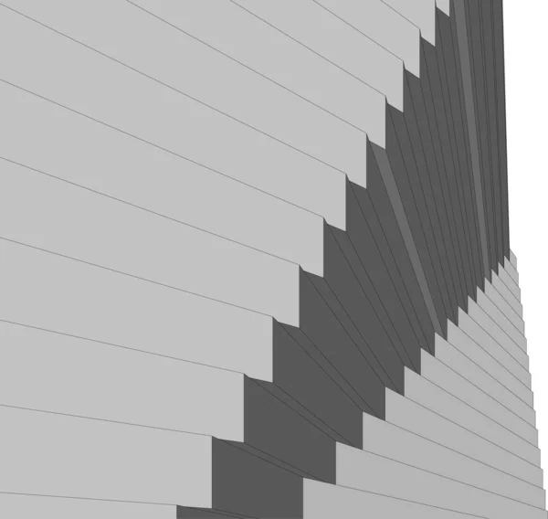 Minimální Geometrické Tvary Architektonické Linie — Stockový vektor