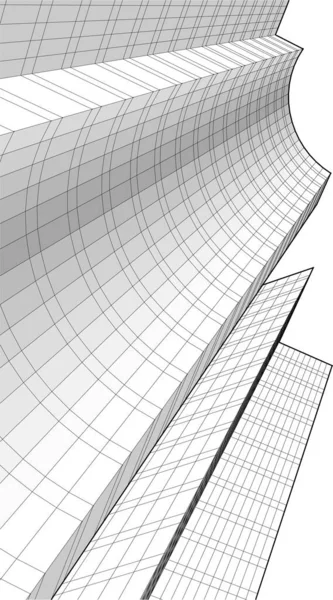 Arkitektur Byggnad Illustration Bakgrund — Stock vektor