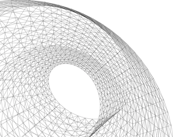 Linhas Abstratas Desenho Conceito Arte Arquitetônica Formas Geométricas Mínimas — Vetor de Stock