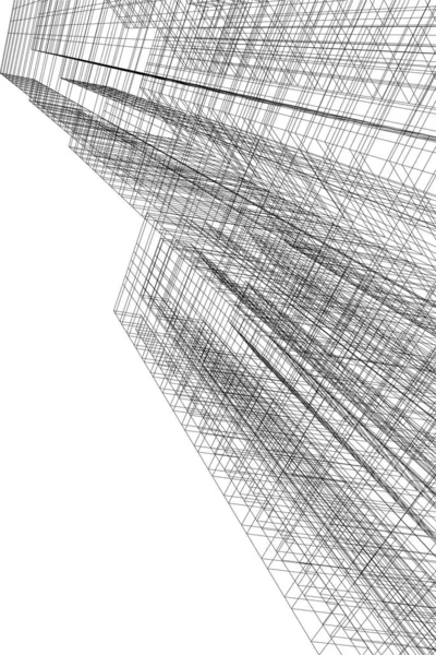 Linhas Abstratas Desenho Conceito Arte Arquitetônica Formas Geométricas Mínimas — Vetor de Stock