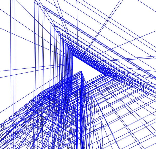 Architectuur Gebouw Illustratie Achtergrond — Stockvector