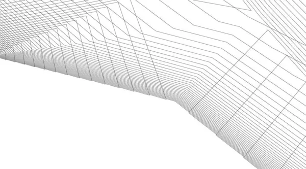 Lignes Dessin Abstraites Dans Concept Art Architectural Formes Géométriques Minimales — Image vectorielle