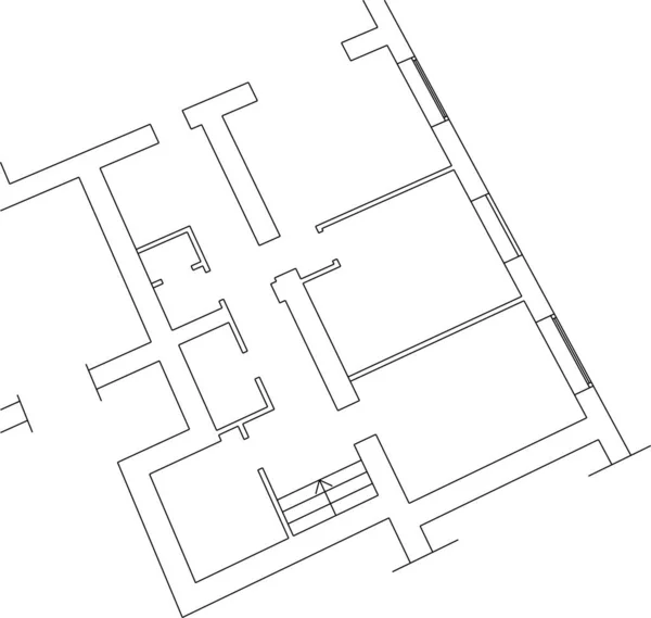 Minimale Geometrische Formen Architektonische Linien — Stockvektor