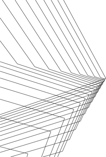 Abstract drawing lines in architectural art concept, minimal geometrical shapes. 