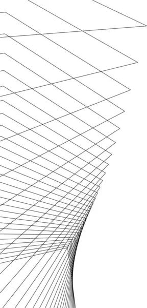 Minimala Geometriska Former Arkitektoniska Linjer — Stock vektor