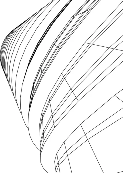 Minimale Geometrische Vormen Architectonische Lijnen — Stockvector