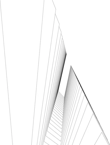 Formas Geométricas Mínimas Líneas Arquitectónicas — Archivo Imágenes Vectoriales