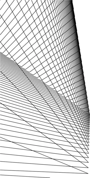 Lignes Dessin Abstraites Dans Concept Art Architectural Formes Géométriques Minimales — Image vectorielle