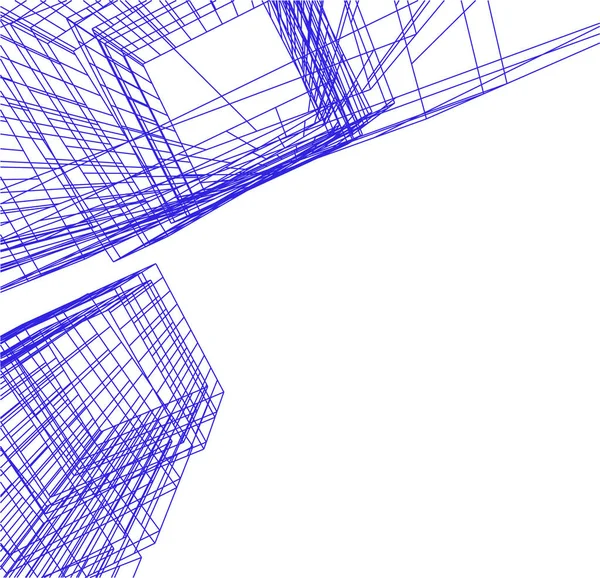 Linhas Abstratas Desenho Conceito Arte Arquitetônica Formas Geométricas Mínimas —  Vetores de Stock