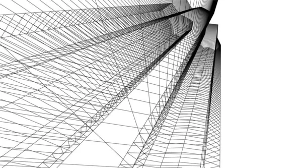 Минимальные Геометрические Формы Архитектурные Линии — стоковый вектор