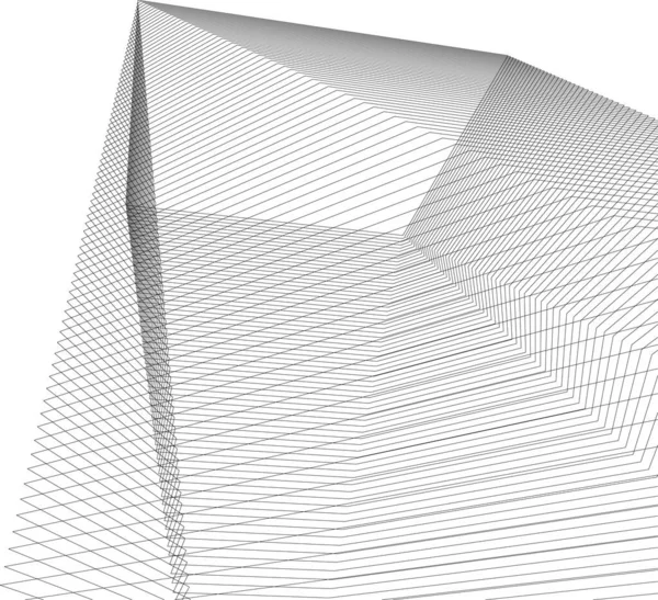 Minimale Geometrische Vormen Architectonische Lijnen — Stockvector