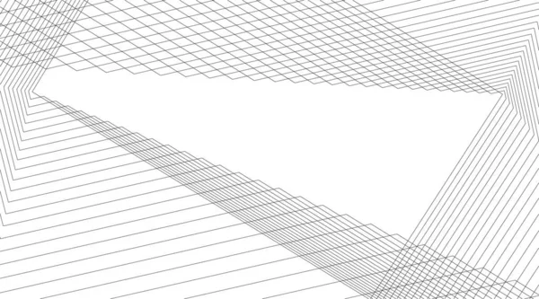 Lignes Dessin Abstraites Dans Concept Art Architectural Formes Géométriques Minimales — Image vectorielle