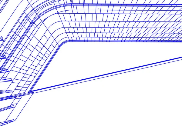 Abstrakte Zeichnungslinien Architektonischen Kunstkonzept Minimale Geometrische Formen — Stockvektor