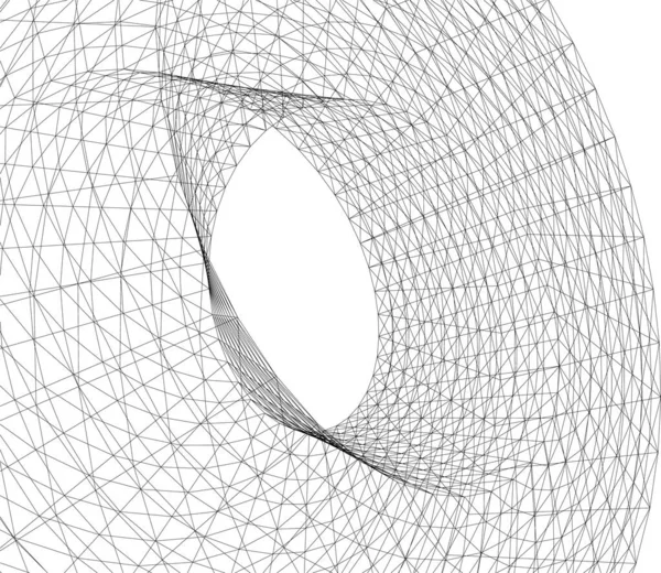 建築芸術の概念における抽象的な線や最小限の幾何学的形状 — ストックベクタ