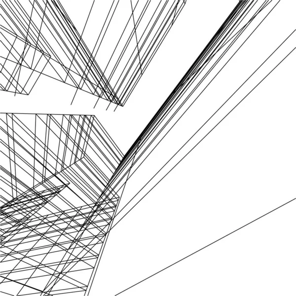 Minimale Geometrische Vormen Architectonische Lijnen — Stockvector